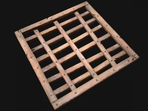 Medieval Roof Wooden Lattice 3D Model