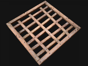 Medieval Roof Wooden Lattice Modèle 3D