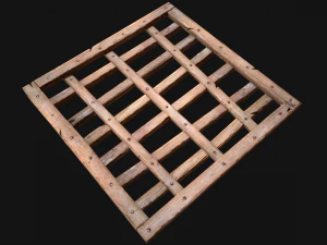 Medieval Roof Wooden Lattice 3D Model
