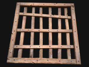 Medieval Roof Wooden Lattice Modèle 3D