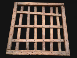 Medieval Roof Wooden Lattice 3D Model