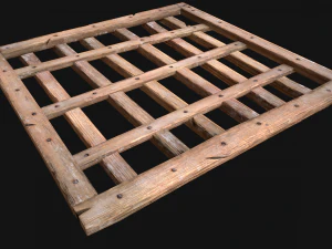 Medieval Roof Wooden Lattice 3D Model