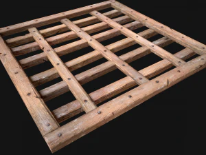 Medieval Roof Wooden Lattice 3D Model