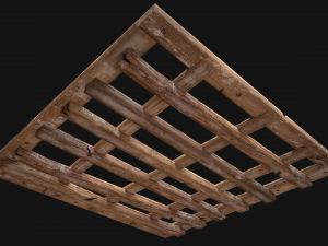 Medieval Roof Wooden Lattice Modèle 3D