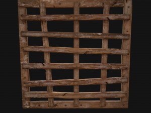 Medieval Roof Wooden Lattice Modèle 3D