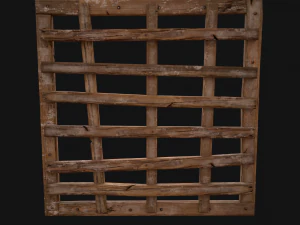 Medieval Roof Wooden Lattice 3D Model
