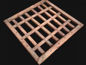 Medieval Roof Wooden Lattice Modèle 3D
