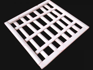 Medieval Roof Wooden Lattice 3D Model