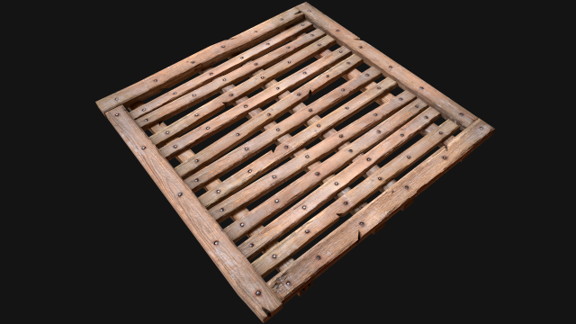Wooden Floor or Roof Medieval 3D-Modell .c4d .max .obj .3ds .fbx .stl .blend 