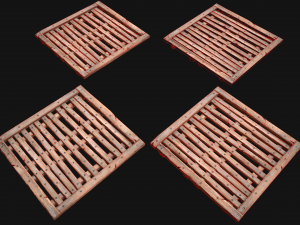 Wooden Floor or Roof Medieval 3D-Modell
