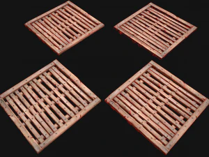 Wooden Floor or Roof Medieval 3D Model