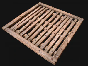 Wooden Floor or Roof Medieval 3D Model