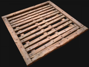 Wooden Floor or Roof Medieval 3D-Modell
