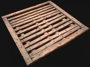 Wooden Floor or Roof Medieval 3D Model