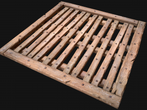 Wooden Floor or Roof Medieval 3D-Modell