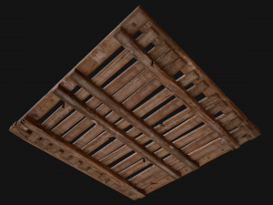 Wooden Floor or Roof Medieval 3D-Modell
