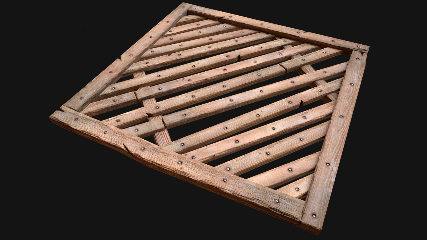 Medieval Wooden Floor Ceiling 3D Model .c4d .max .obj .3ds .fbx .stl .blend 