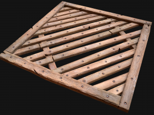 Medieval Wooden Floor Ceiling 3D Model