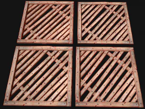 Medieval Wooden Floor Ceiling 3D Model