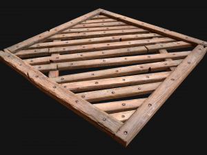 Medieval Wooden Floor Ceiling Model 3D