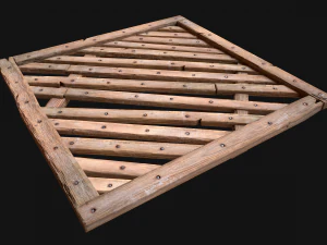 Medieval Wooden Floor Ceiling 3D Model