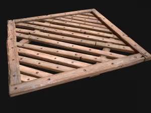 Medieval Wooden Floor Ceiling 3D Model