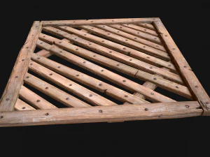 Medieval Wooden Floor Ceiling 3D Model