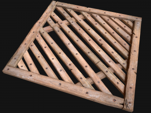 Medieval Wooden Floor Ceiling Model 3D