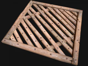 Medieval Wooden Floor Ceiling 3D Model