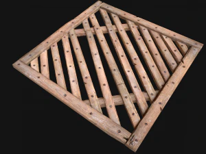 Medieval Wooden Floor Ceiling 3D Model