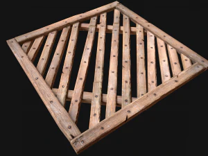 Medieval Wooden Floor Ceiling 3D Model