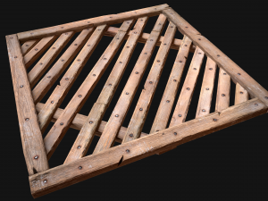 Medieval Wooden Floor Ceiling Model 3D