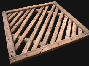 Medieval Wooden Floor Ceiling 3D Model