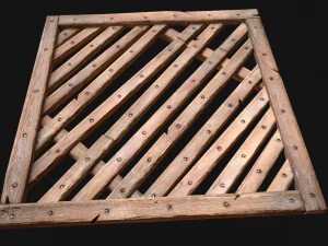 Medieval Wooden Floor Ceiling 3D Model