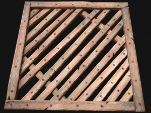 Medieval Wooden Floor Ceiling 3D Model