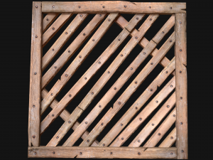Medieval Wooden Floor Ceiling Model 3D