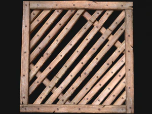 Medieval Wooden Floor Ceiling 3D Model