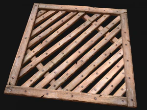 Medieval Wooden Floor Ceiling 3D Model