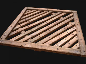 Medieval Wooden Floor Ceiling 3D Model