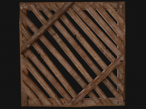 Medieval Wooden Floor Ceiling Model 3D