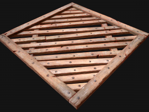 Medieval Wooden Floor Ceiling Model 3D