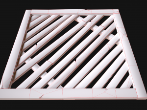 Medieval Wooden Floor Ceiling Model 3D