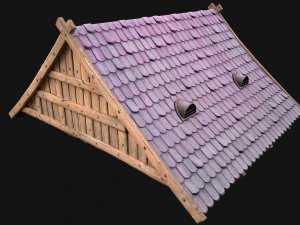 Medieval Tile Roof Modular 3D Model