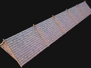 Medieval Tile Roof Modular 3D Model