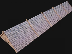 Medieval Tile Roof Modular 3D Model