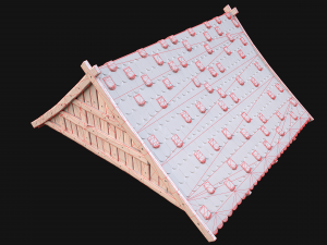 Medieval Tile Roof Modular 3D Model