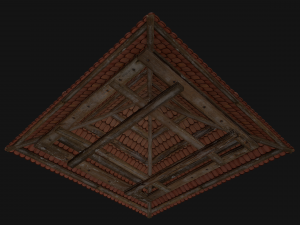 Medieval Tile Pyramid Roof 3D Model