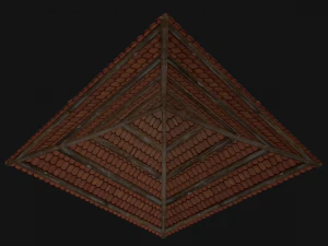 Medieval Tile Pyramid Roof 3D Model