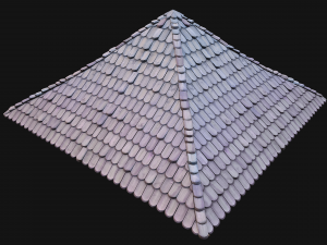Medieval Tile Pyramid Roof 3D Model