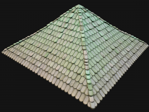 Medieval Tile Pyramid Roof 3D Model